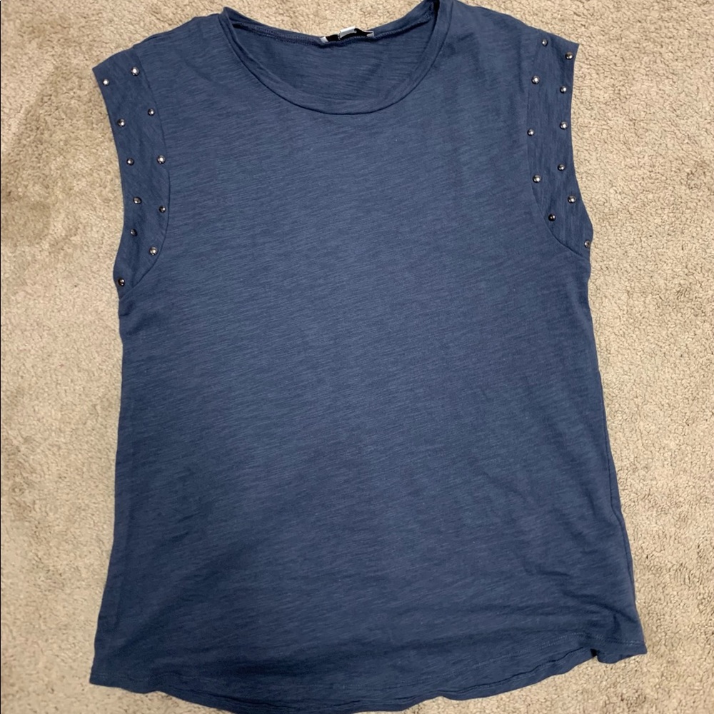 Studded Sleeve Top